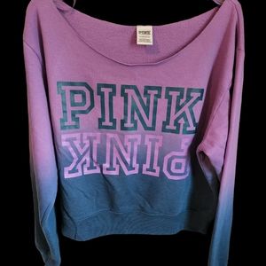 VS Pink off shoulder crop sweater. Size xl